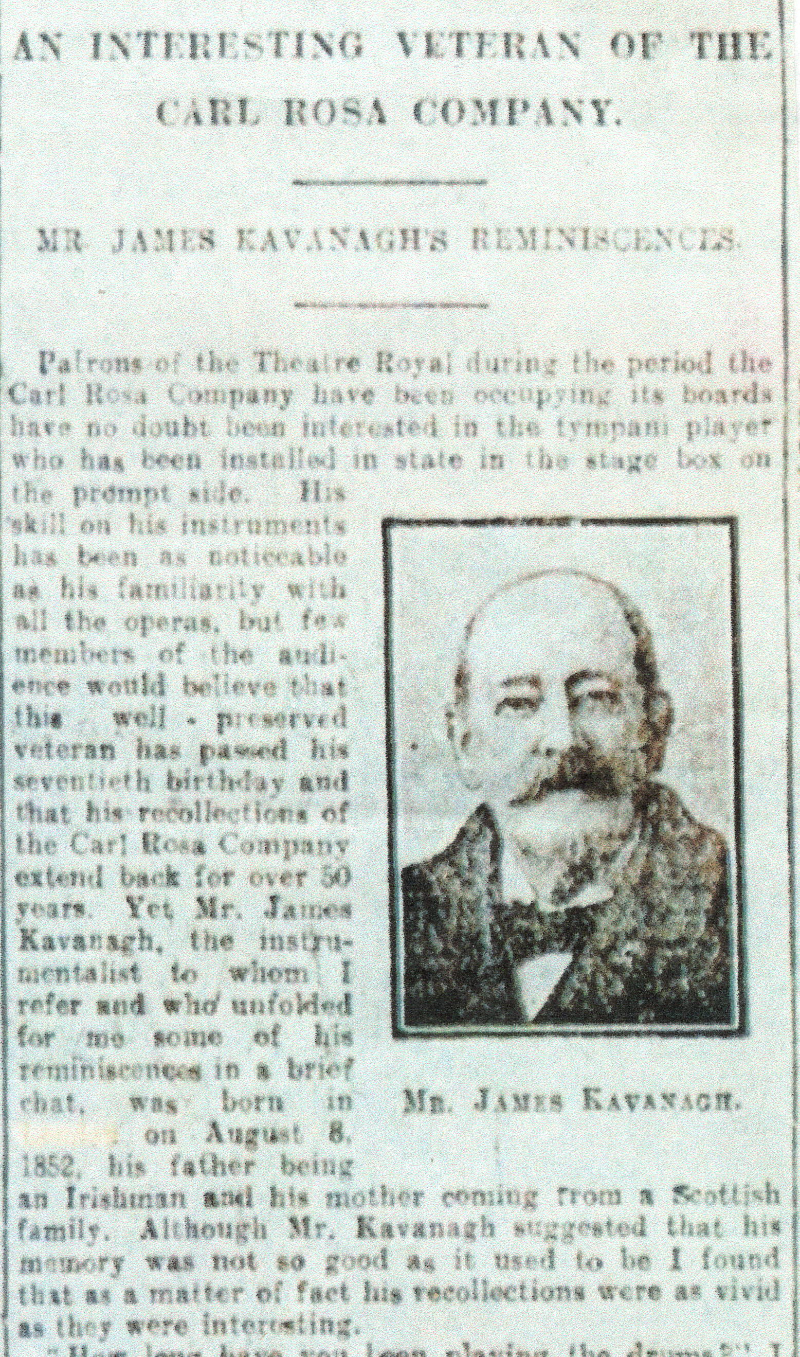 My great-uncle, James Kavanagh