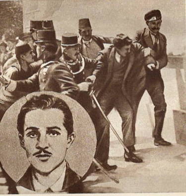 The arrest of Gavrilo Princip