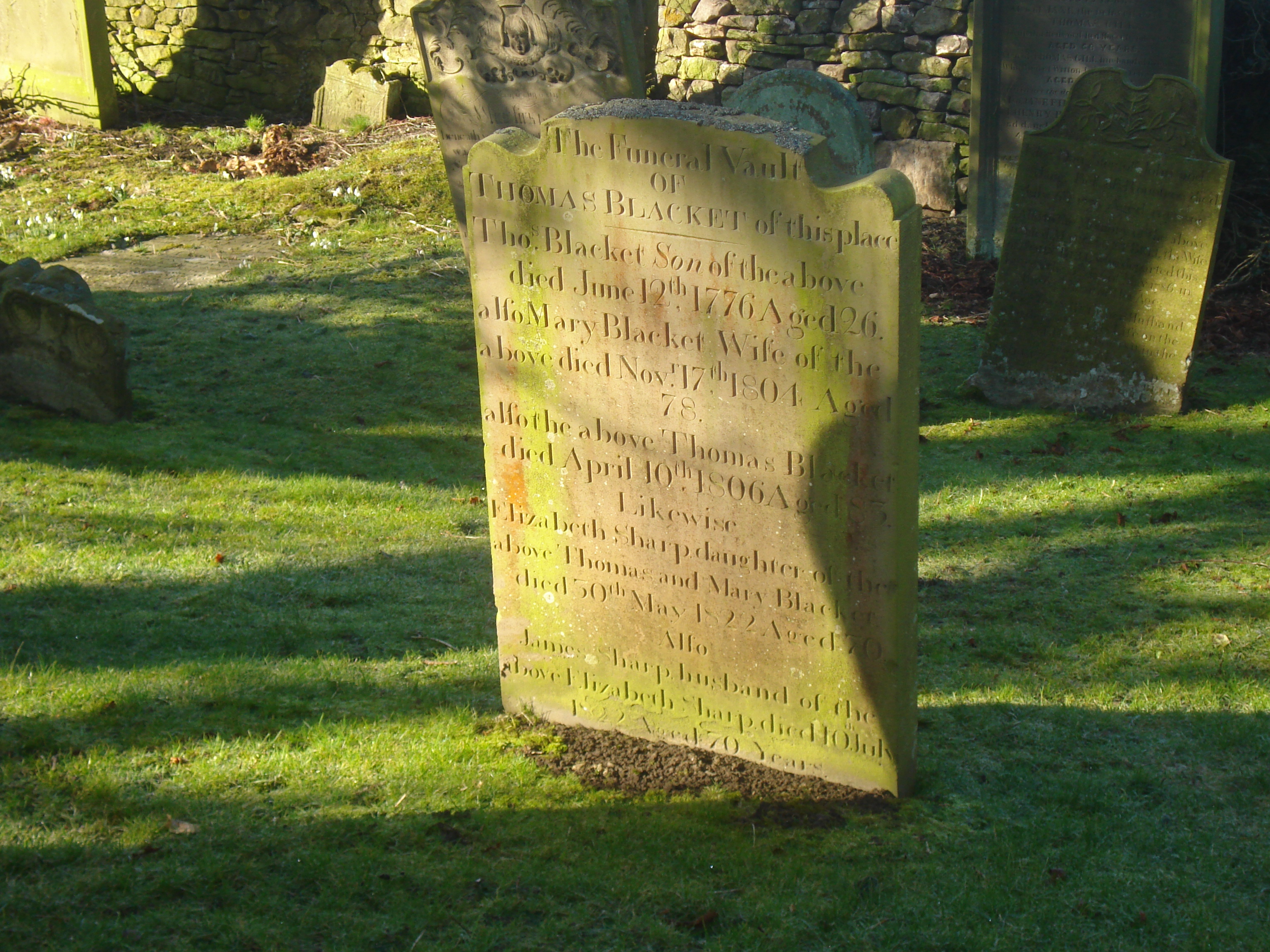 Tommy Blackett's grave